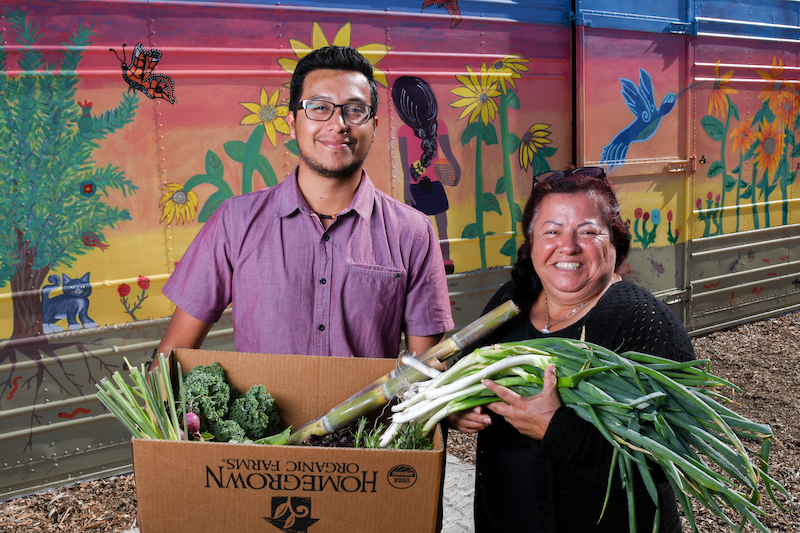 U.S. Department of Agriculture (USDA) Natural Resources Conservation Service (NRCS) Redlands District Conservationist Tomas Aguilar-Campos and HdV Co-Founder and Executive Director Maria Alonso.