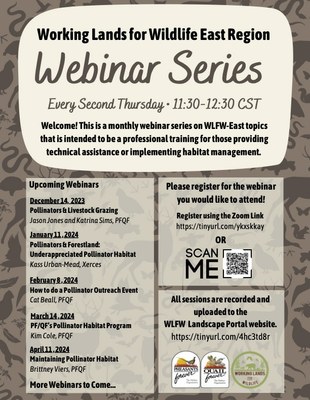 Pheasants Forever, Quail Forever, and WLFW East Region Webinar Series