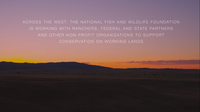 Partnerships on Working Lands