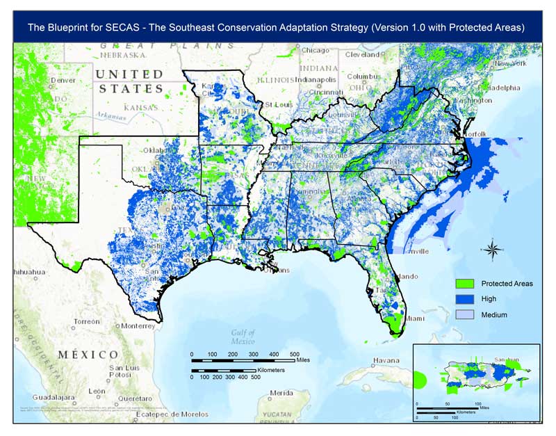 SECAS Version 1.0 Provides Regional Long-term Vision for Conservation 