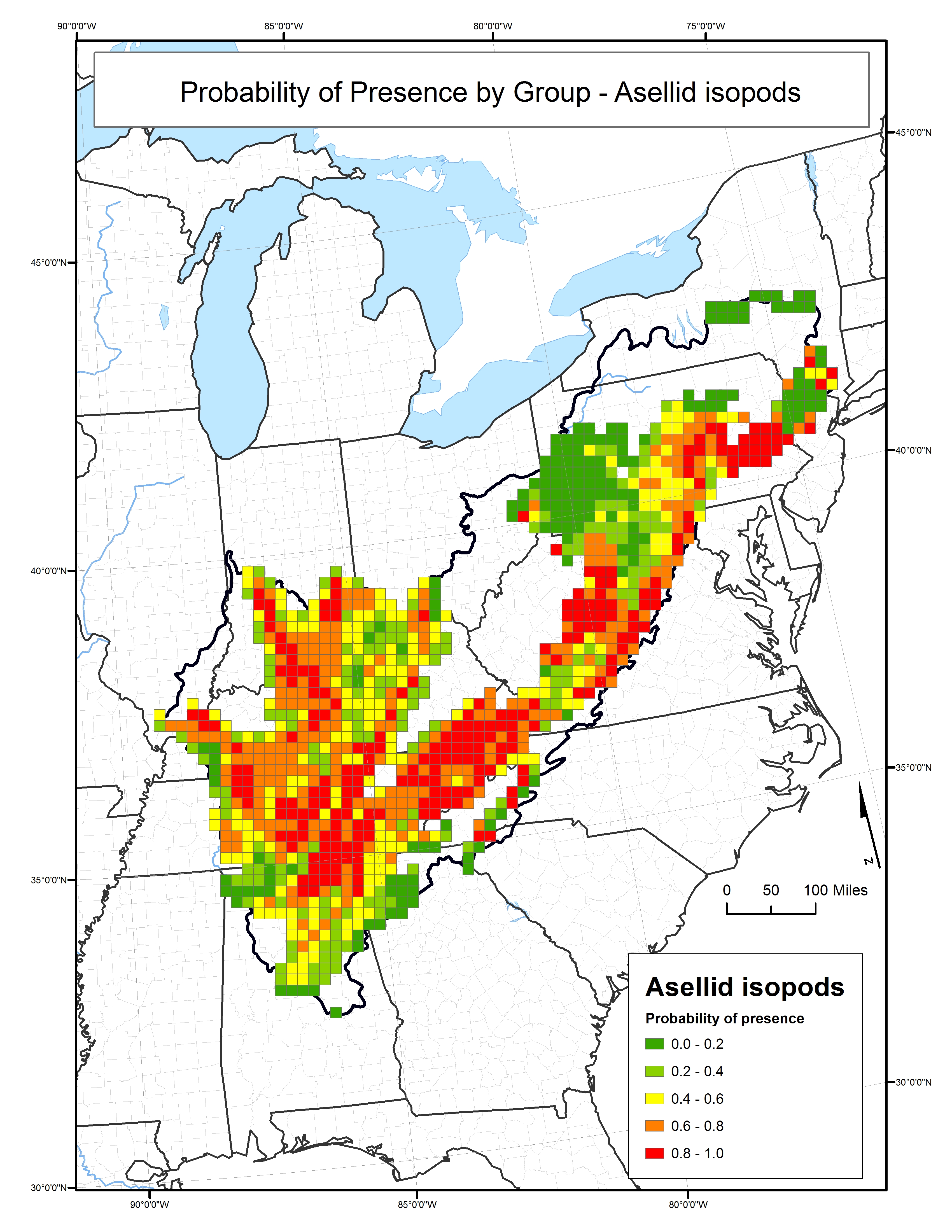 Probability of Presence for Asellid Isopods